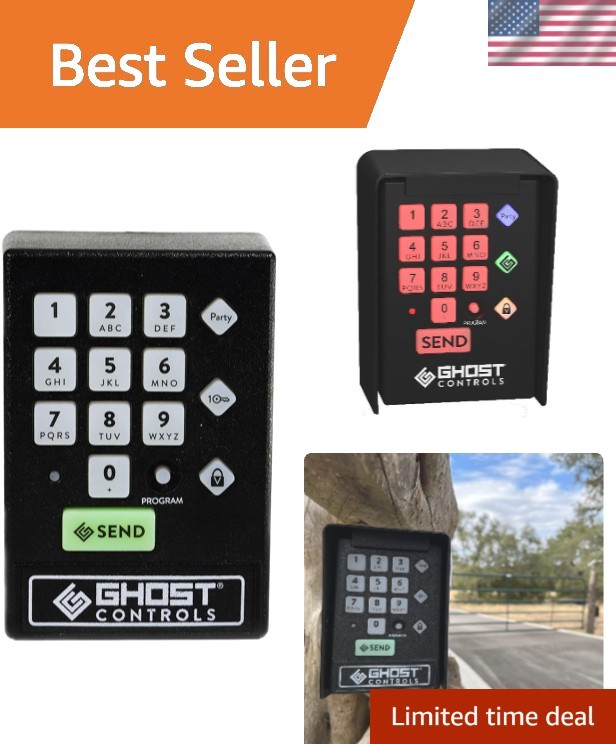 Secure Entry Wireless Keypad for Outdoor Gates - Easy Setup, Partymode Function