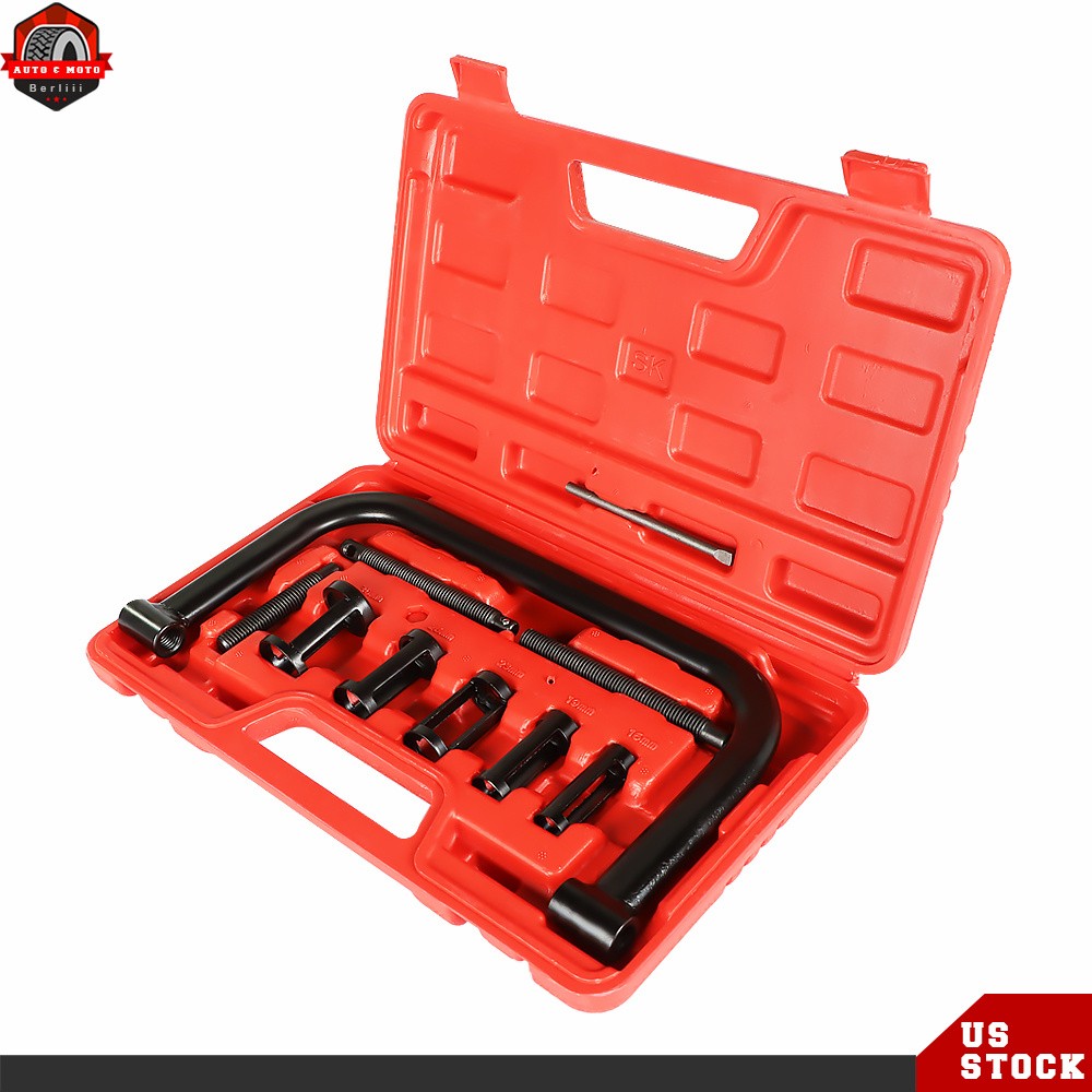 Valve Spring Compressor Tool Kit with C-Clamp For Motorcycle, Car, ATV Repairs