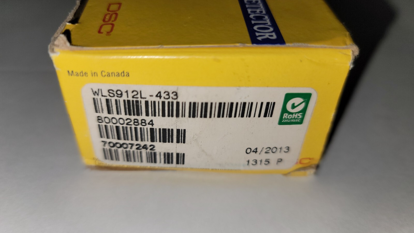 DSC WLS912L-433 Wireless Glassbreak Detector for Alexor, Impassa and PowerSeries