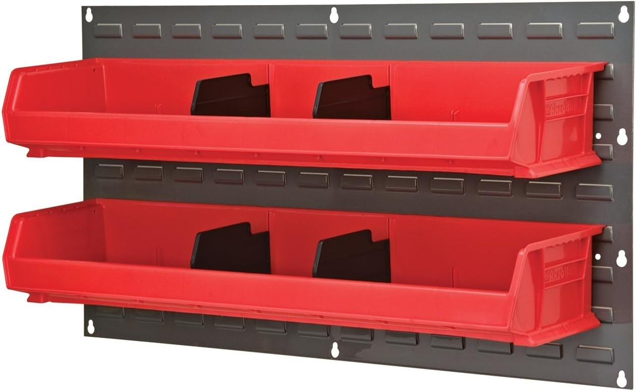 Heavy Duty Wall Mount Garage Storage Steel Louvered Panel | Wall Storage Bin