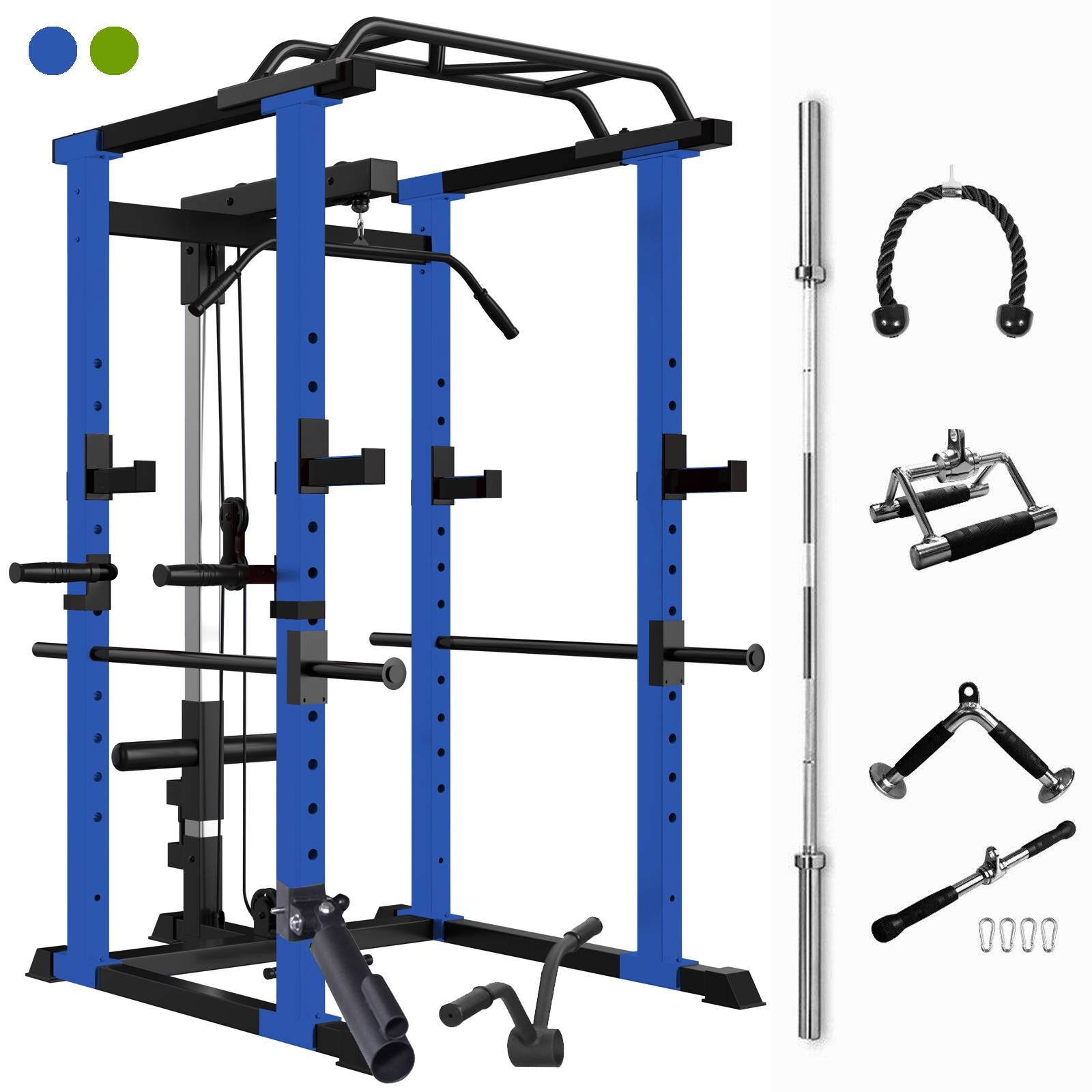 Multifunctional Power Cage Adjustable Fitness Pullup Squat Rack Home Gym System