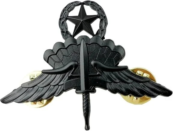 NEW Metal Black US Army Free Fall Jump Master Badge Pin Insignia Army Badge