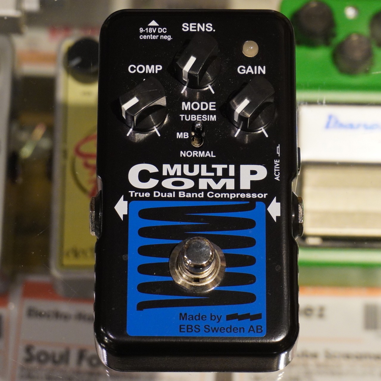 EBS MultiComp Blue Label Bass Compressor Effects Pedal Used Compact