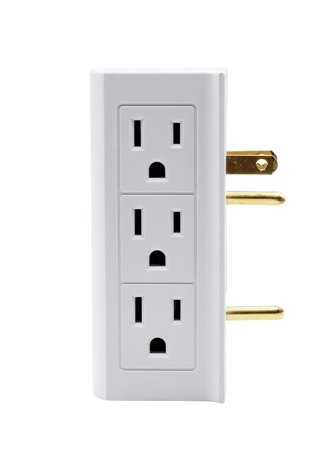 2 PCS 6 Outlet Vertical Extender Wall Tap Split 2 To 6 Grounded Side Access