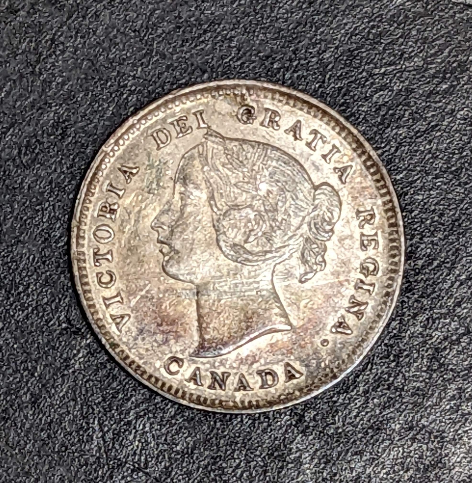 1894 Canada 5 Cent Silver Victoria
