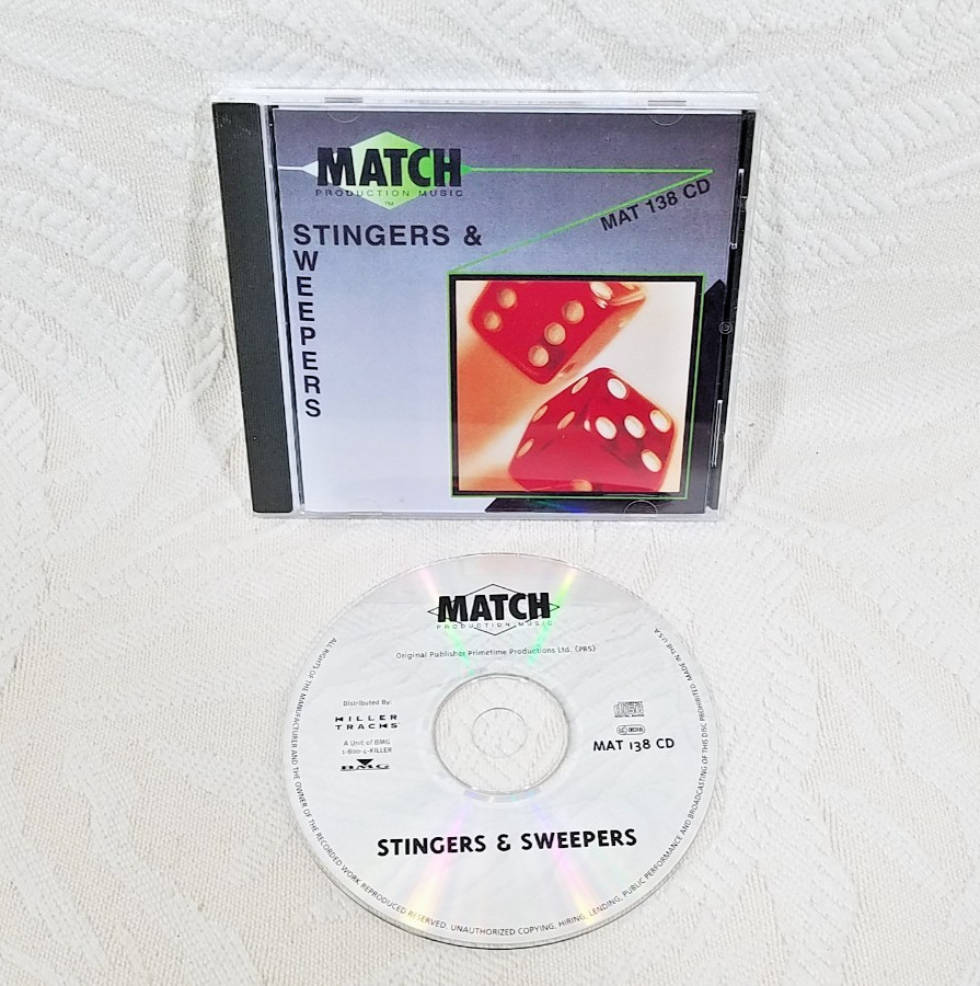 MATCH PRODUCTION MUSIC STINGERS & SWEEPERS MAT 138 CD SOUND EFFECTS LIBRARY