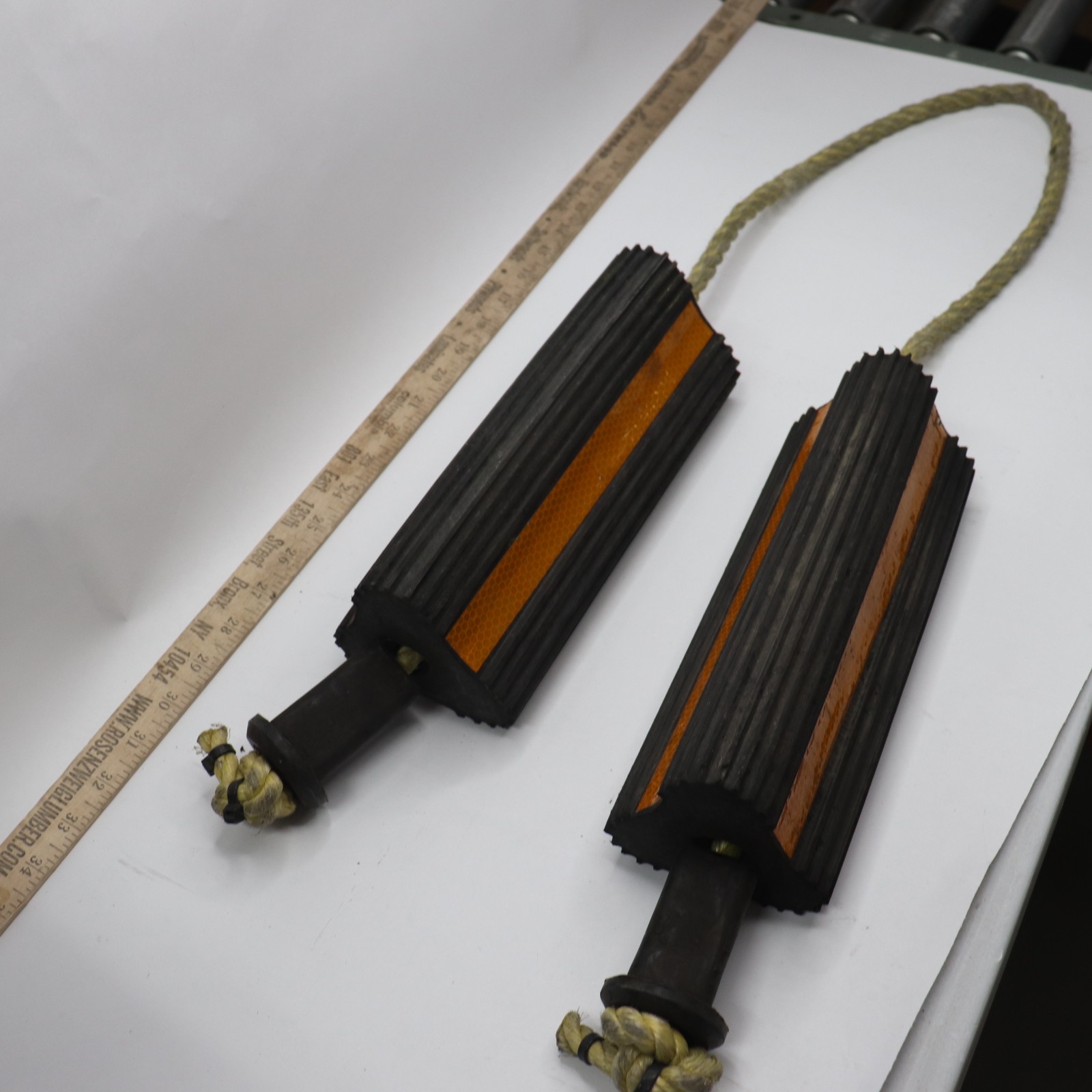 Helicopter Wheel Chock Rubber PP Black/Orange 10" x 4"