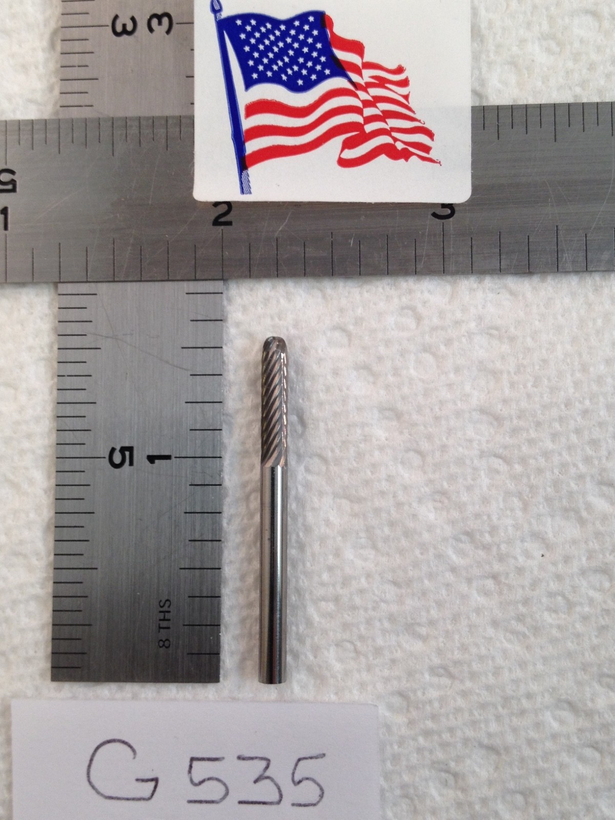 1 NEW FALCON / SGS 1/8" SHANK CARBIDE BURR SC-42 SINGLE CUT. CYLINDER (G535)