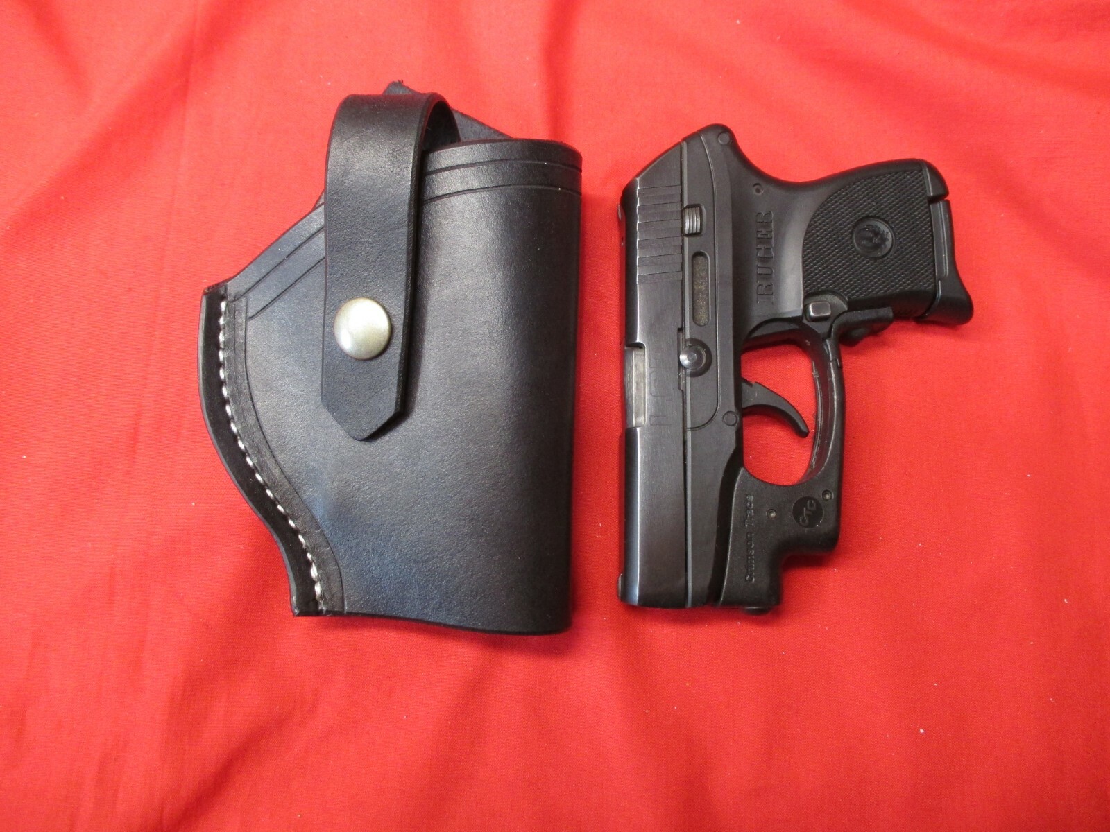 Leather Holster for Ruger 380 LCP & LCP II with/without Crimson Trace Laserguard