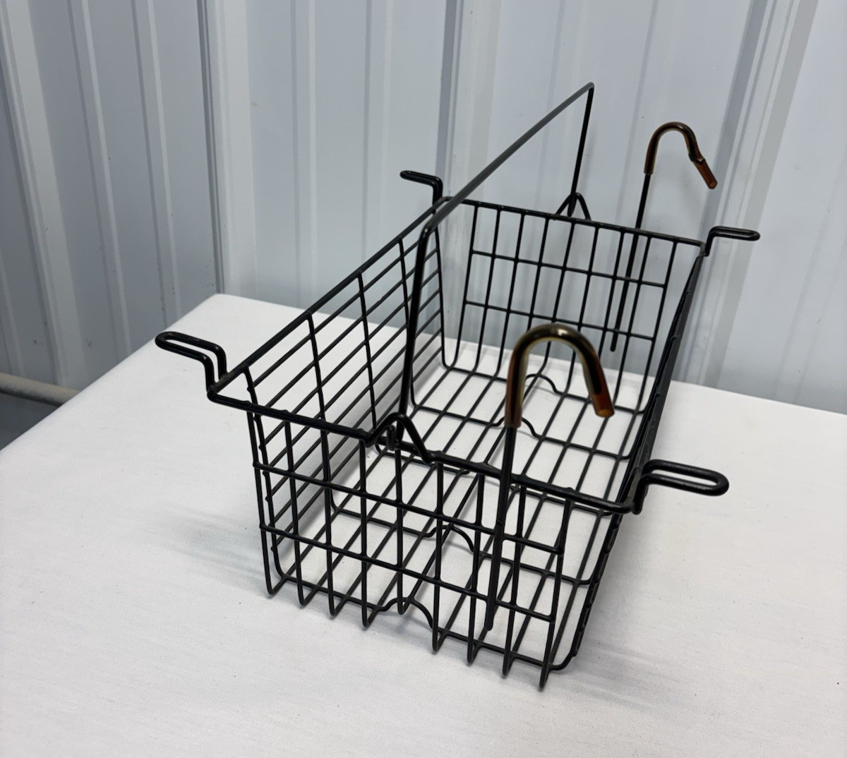 Black Coated Wire Removable Storage Basket for Rollator Walker or Bicycle