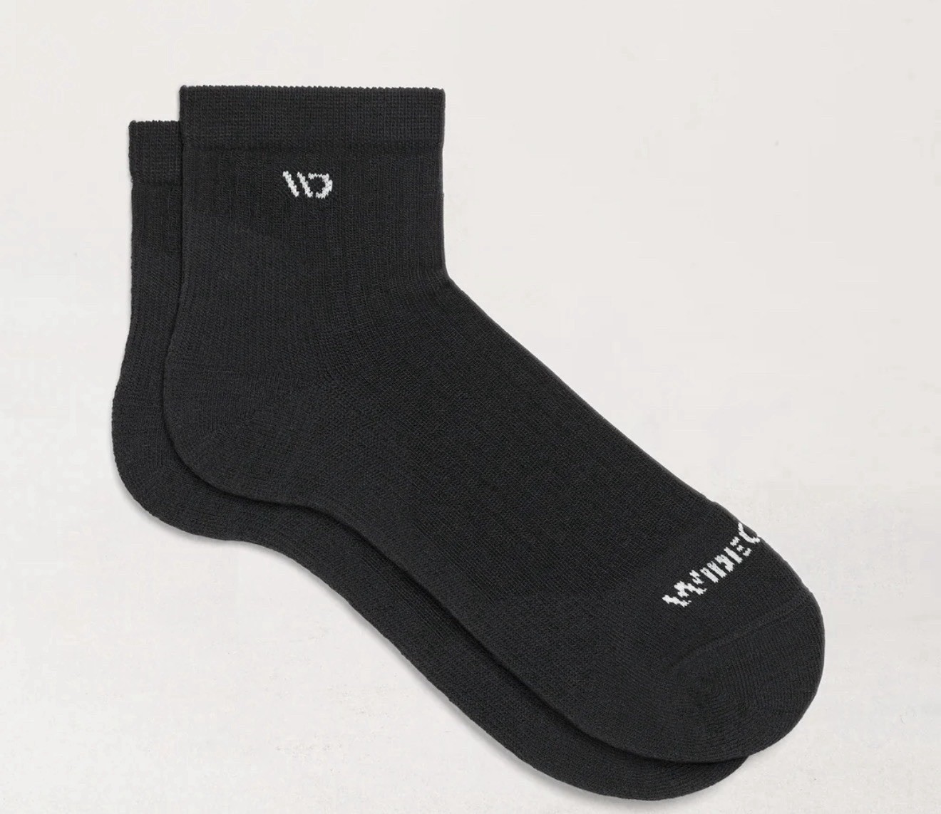 Wide Open Merino Wool Solid Cushioned Quarter Men's Socks, Black, XXL