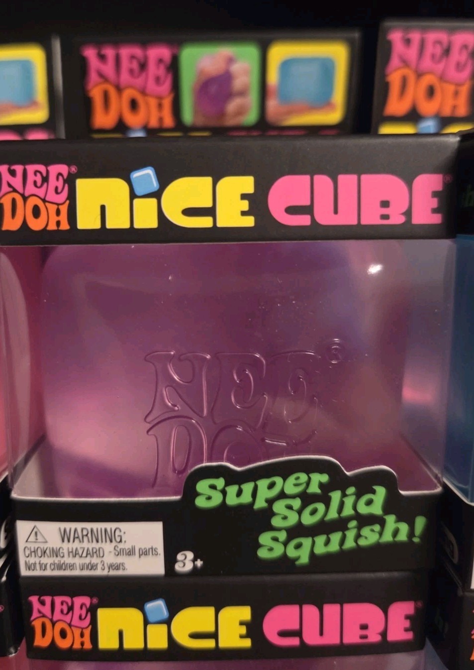 Nee Doh Nice Cube - Super Solid Squish! (Purple) - Brand New/Factory Sealed!