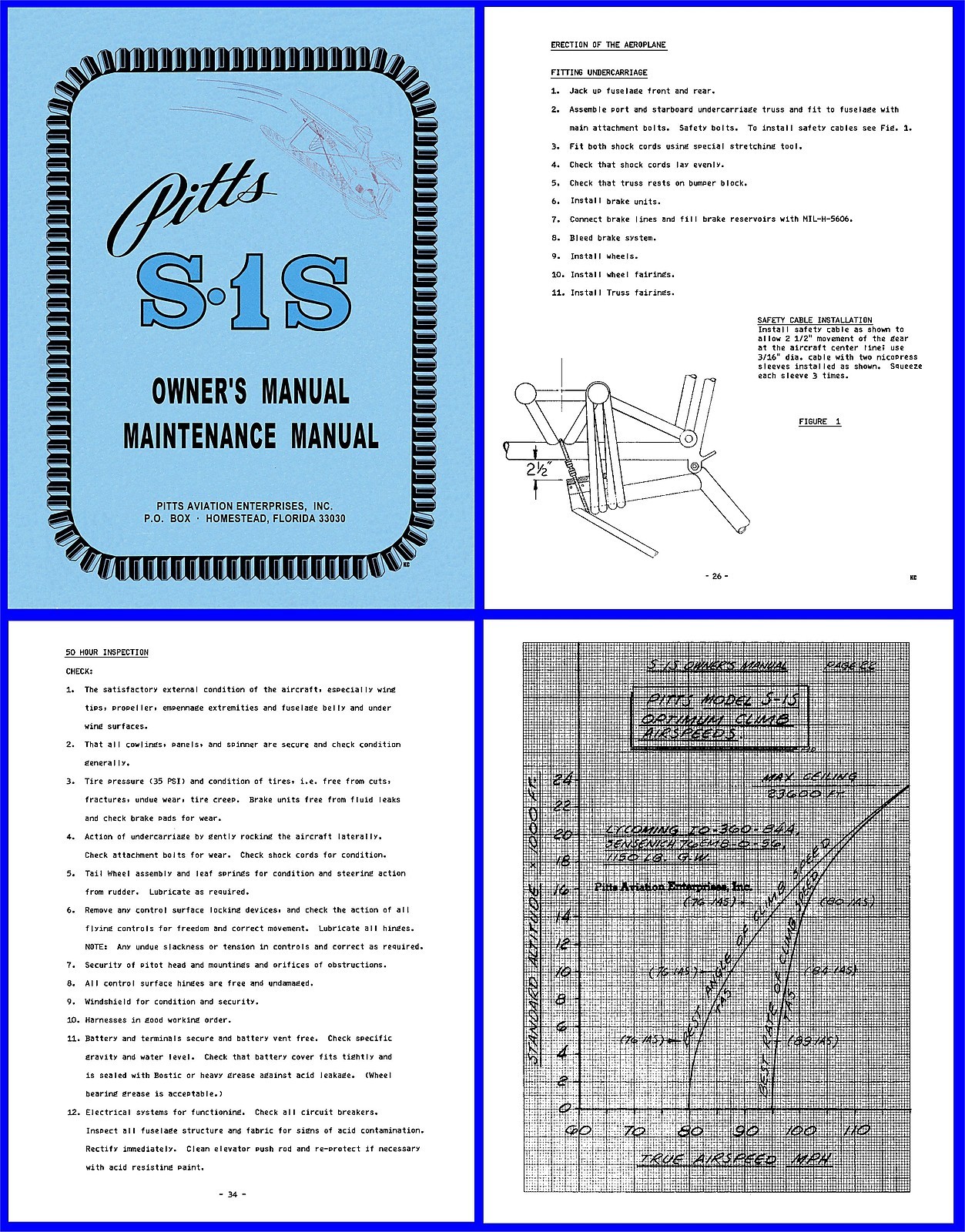 Pitts Special S-1S Owners Manual, Maintenance Manual on CD or USB
