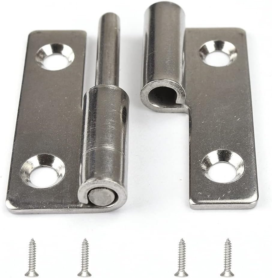 4 Pack Steel Slip Joint Hinges 2 Inch Right Handed Lift Off Door Hinges