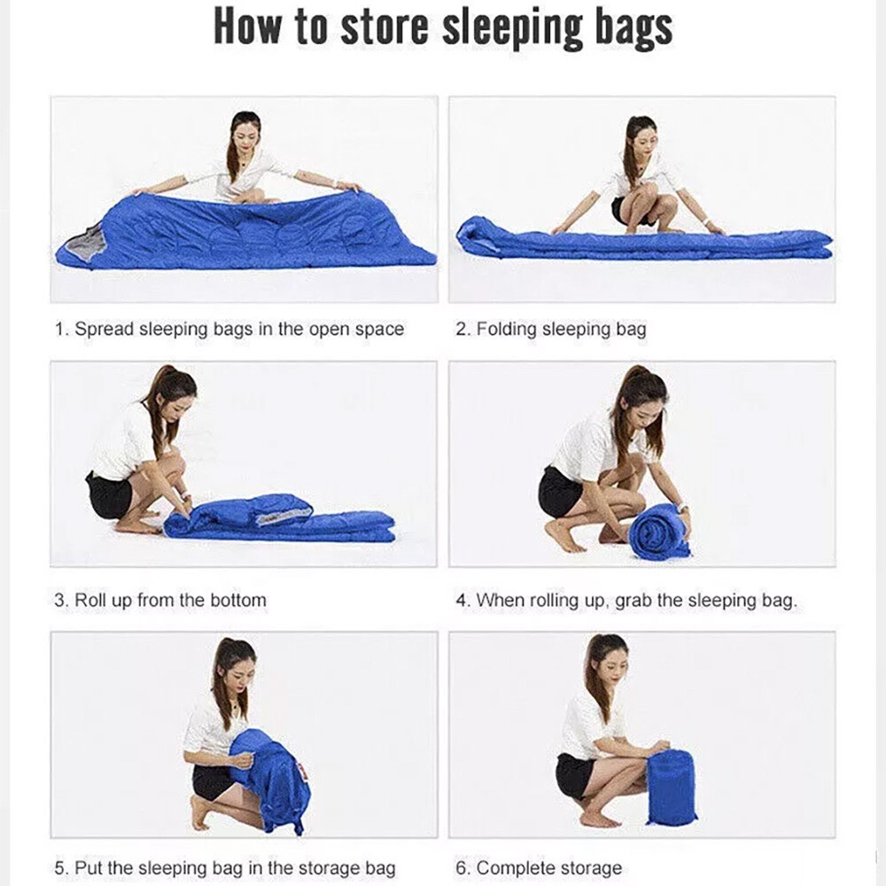 Camping Sleeping Bag Outdoor Envelope Waterproof Ultralight Warm Adult Hiking US
