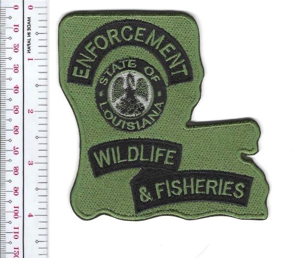 Louisiana State Game Warden Wildlife & Fisheries Enforcement Patch vel NO TARIFF
