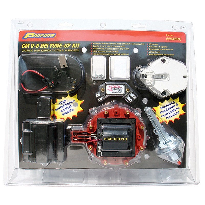 Proform Ignition Tune-Up Kit 66945RC; HEI Tune-Up Kit, 50,000V Coil for GM V8