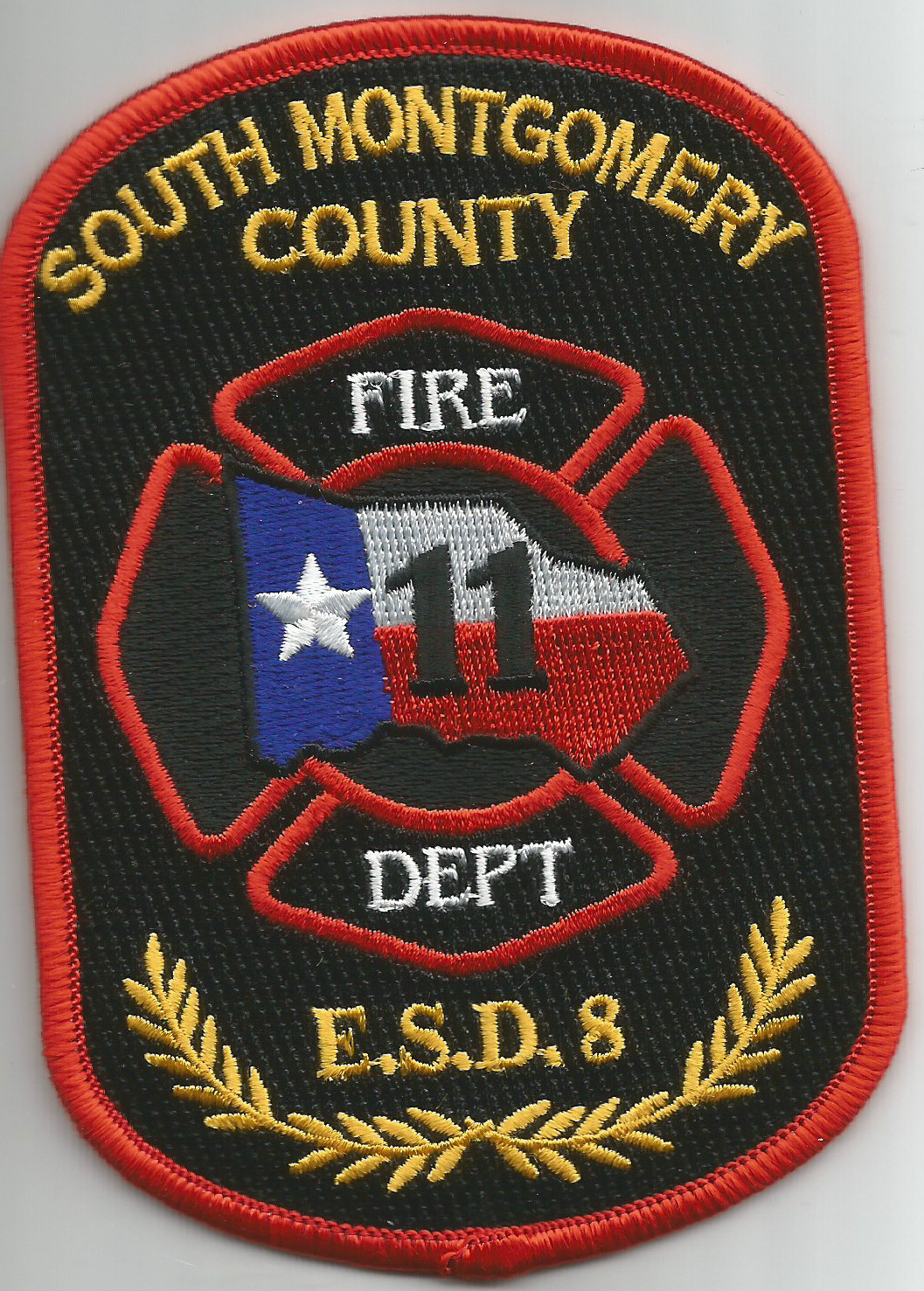 South Montgomery County - E.S.D. 8, Texas  (3.25" x 4.75" size)  fire patch