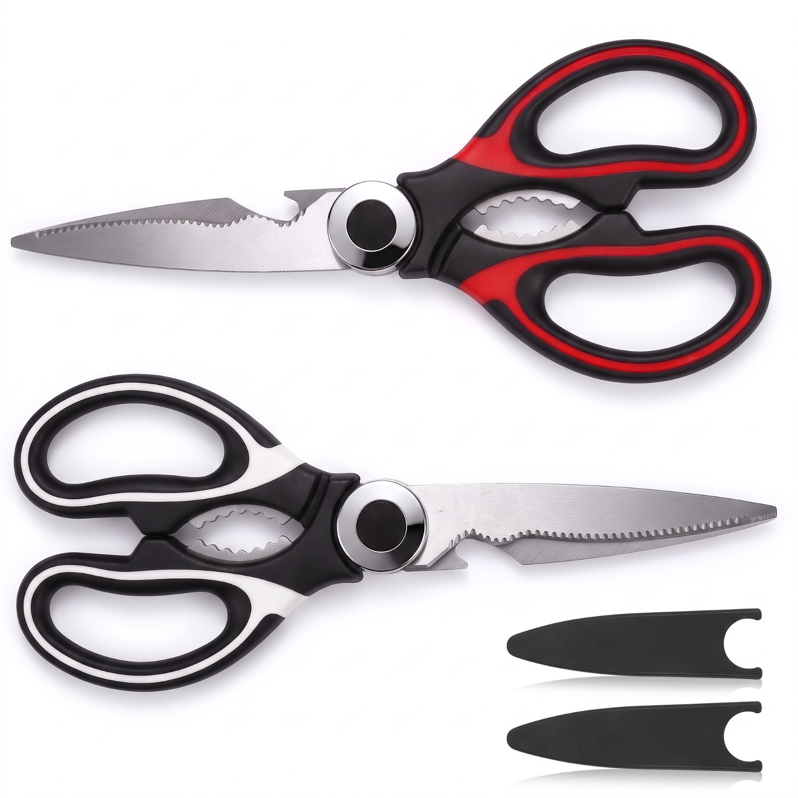 2-Pack Heavy Duty Kitchen Scissors Stainless Steel Meat Chicken Shears Food Bone