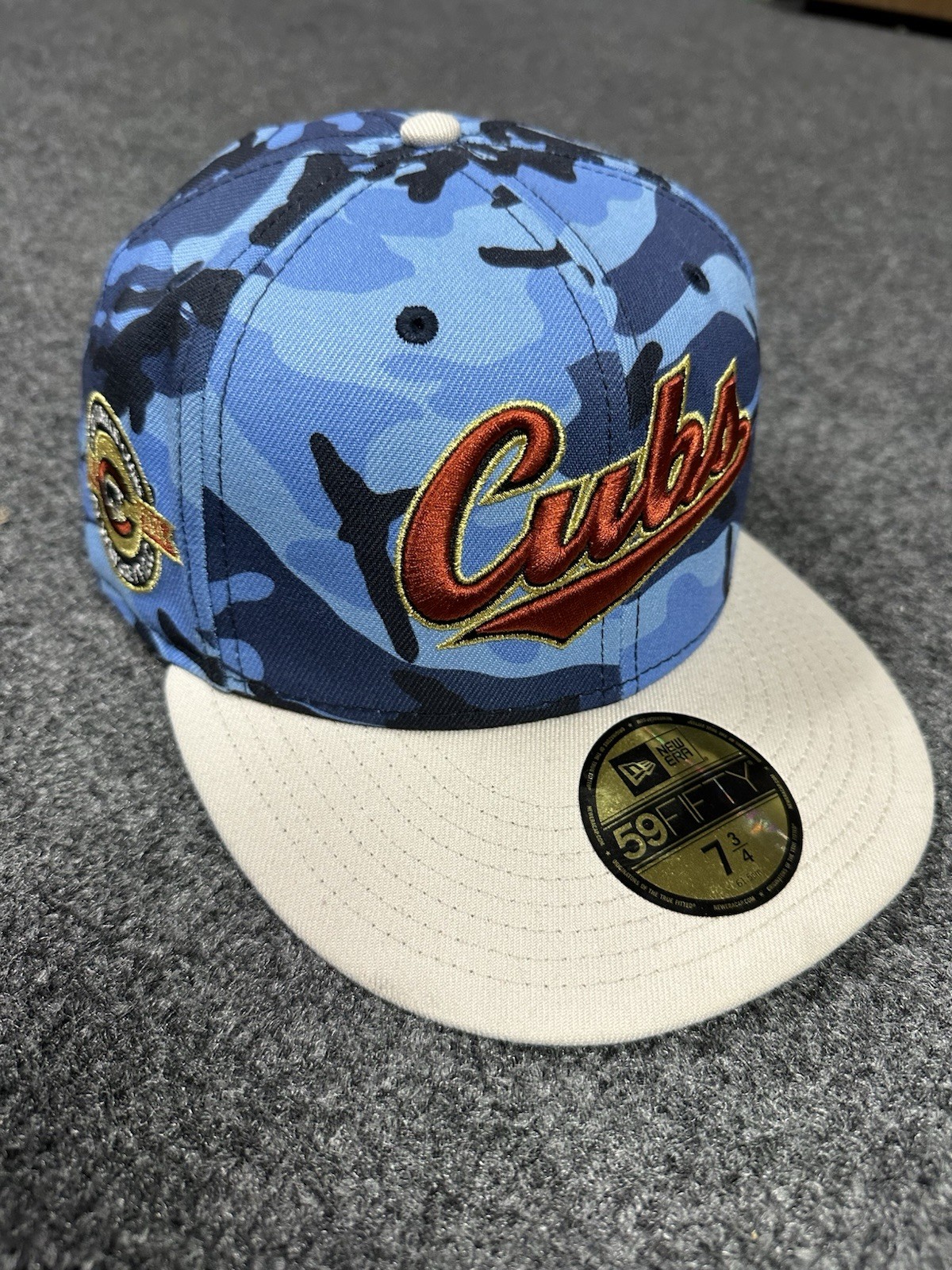 Chicago Cubs Blue Camo 5950 New Era 7 3/4 Large Side Patch