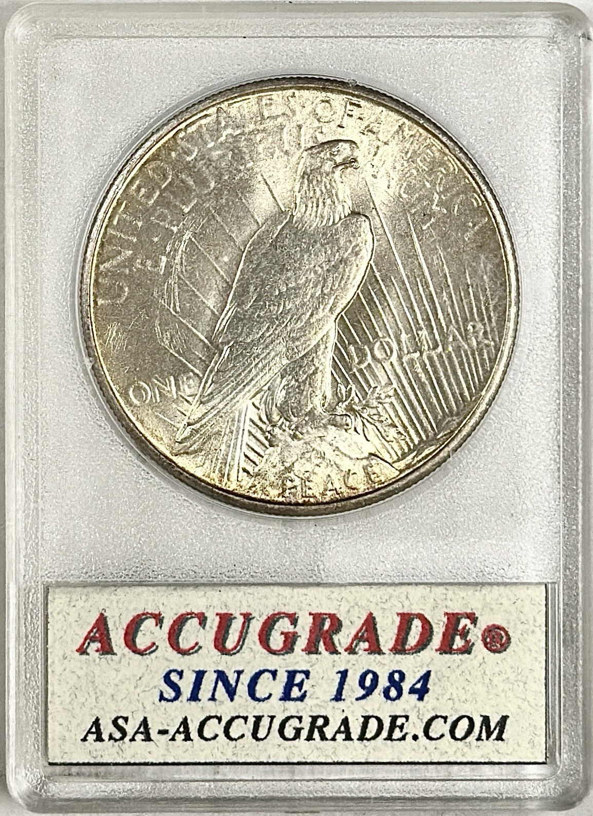 1935 PEACE SILVER DOLLAR UNCIRCULATED ACCUGRADE