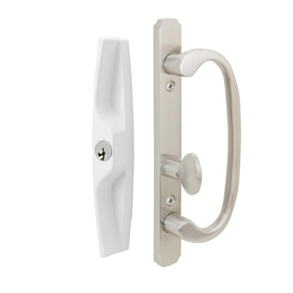 Replacement Solid Brass Sliding Patio Door Handle with Pull - Lock Available