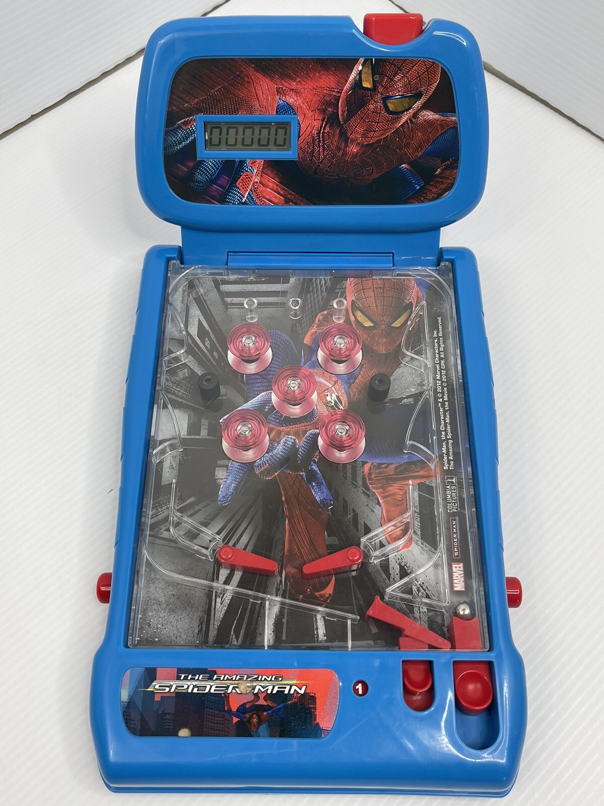 Marvel Comics The Amazing Spider Man Electronic Tabletop Pinball Game 2012 *READ