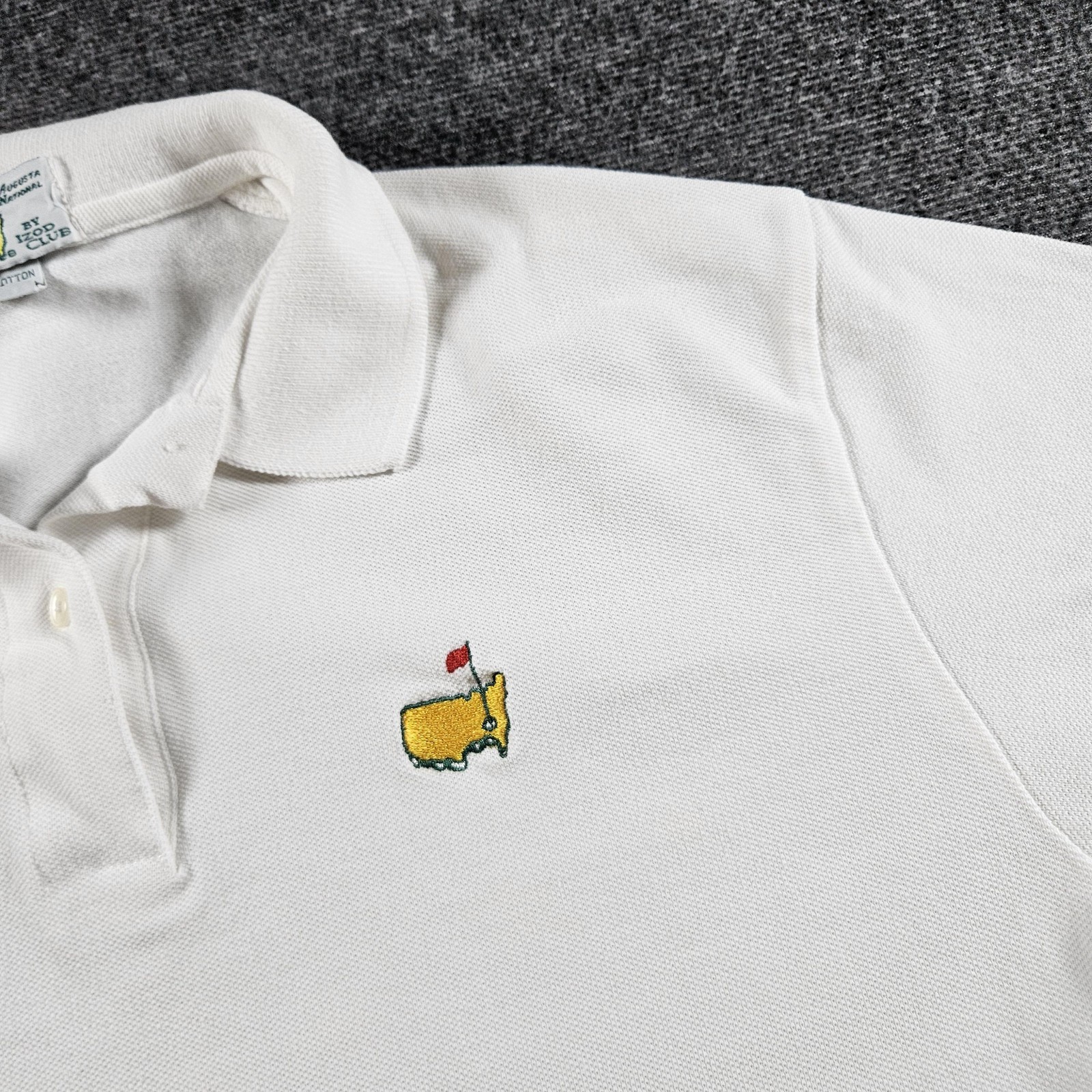 Masters Tournament Shirt Womens Large White Golf Polo Augusta National Logo