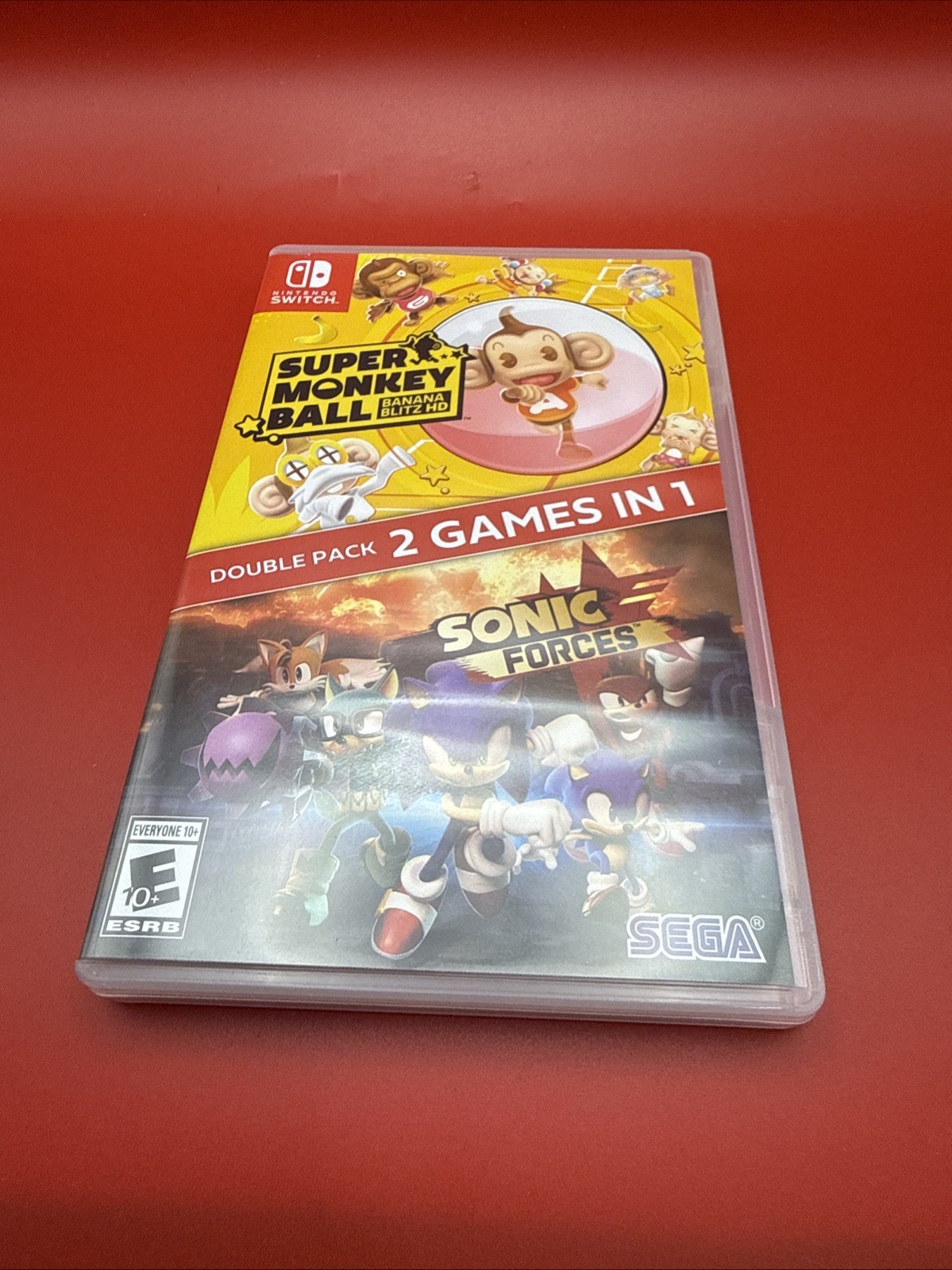 Super Monkey Ball Banana Blitz/Sonic Forces Nintendo Switch Case only NO GAME