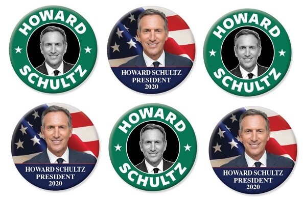 2020 Howard Schultz for President Buttons
