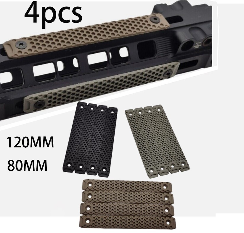 4PC Pack MLOK Rail Hand Proction M-lo0k  Cover Panel for M-lo0k System 120MM