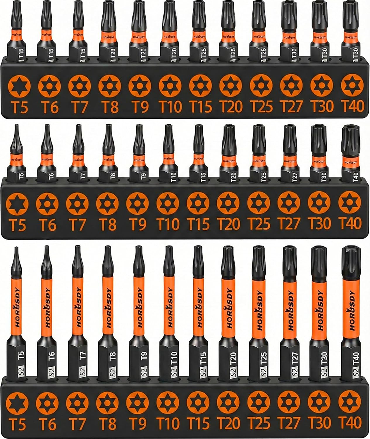 Torx Bit Set, 36Pcs Security Torx Bit Set,Tamper Proof Star Bits (T5-T40) for Im