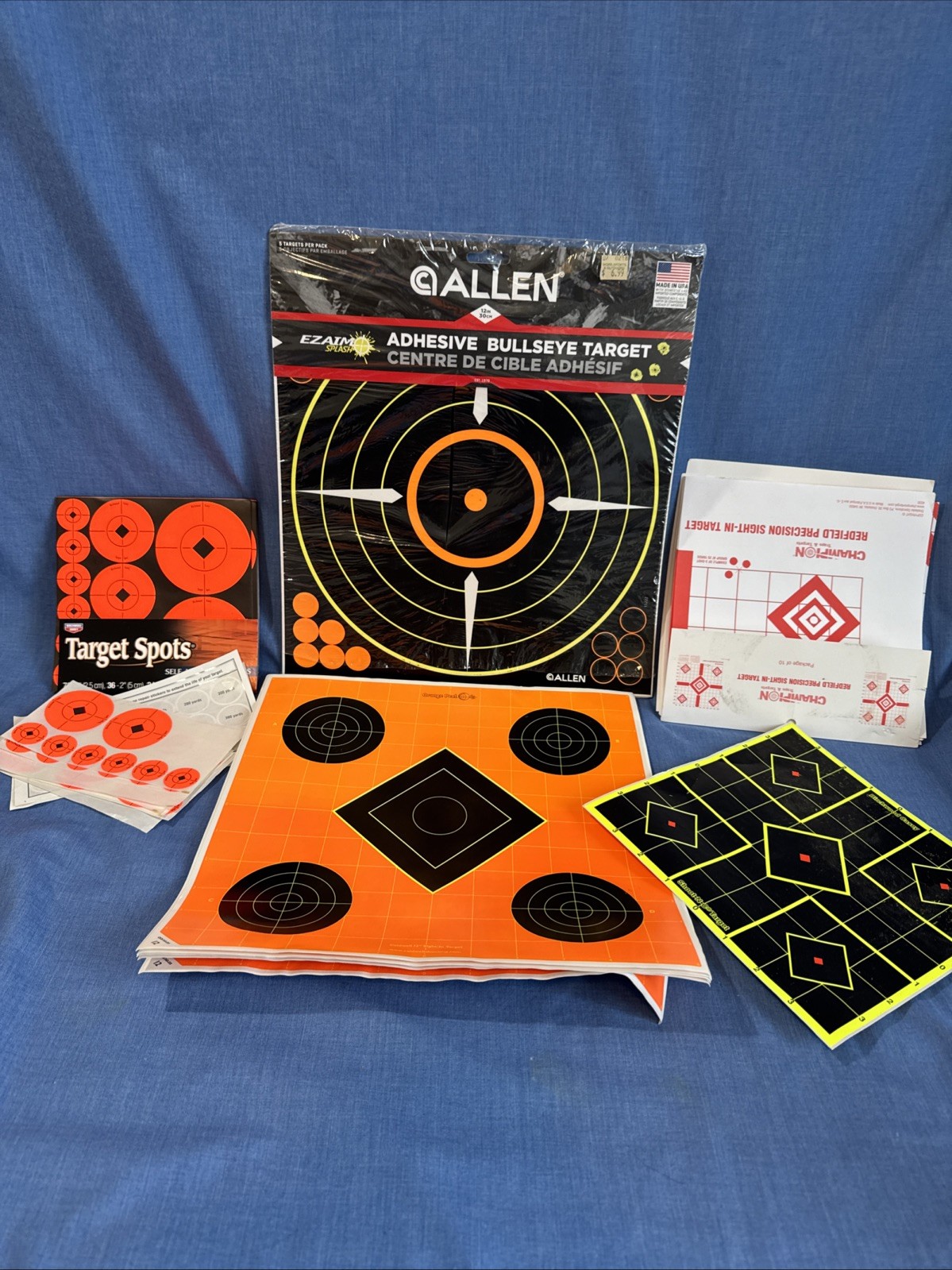 Adhesive Paper Sticker Bullet Eye Target Orange Peel Range Shooting Practice LOT