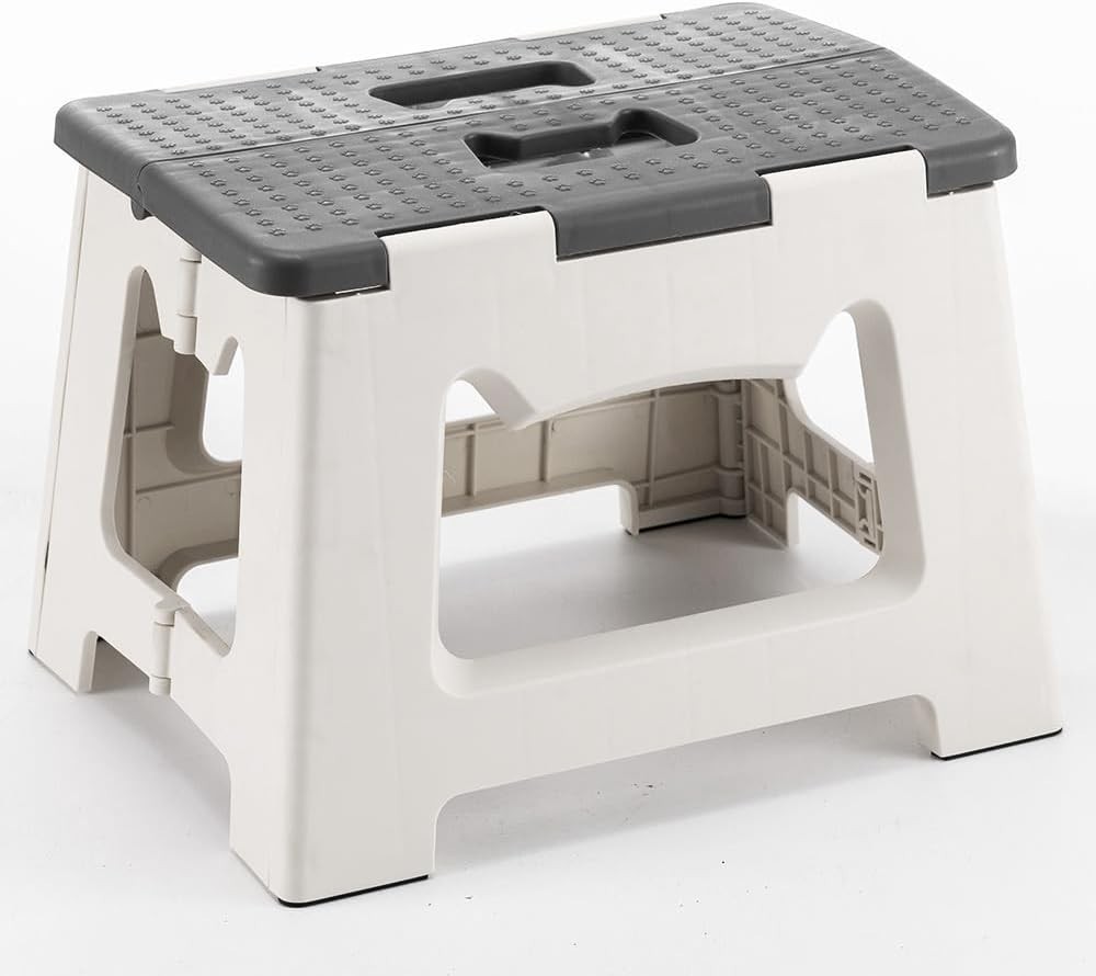 Step Stool Foldable 9'' Folding Step Stool Kids & Adults Hold Up to 300lb