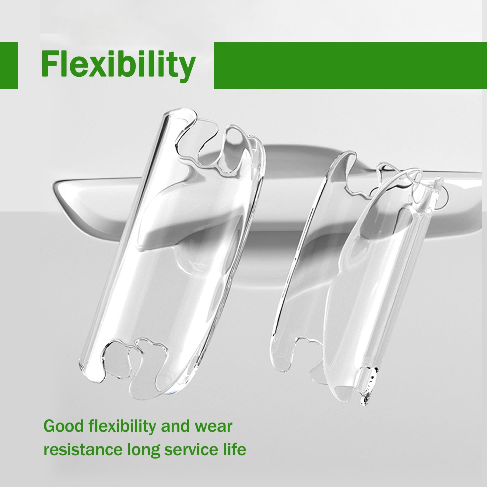 8Pcs 3D Transparent Car Door Handle Scratch Protector, Universal Bowl 8 pcs