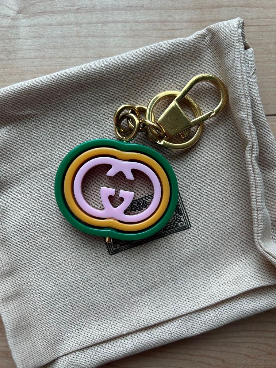 Gucci Key Ring Multicolor Used with Box and Ribbon
