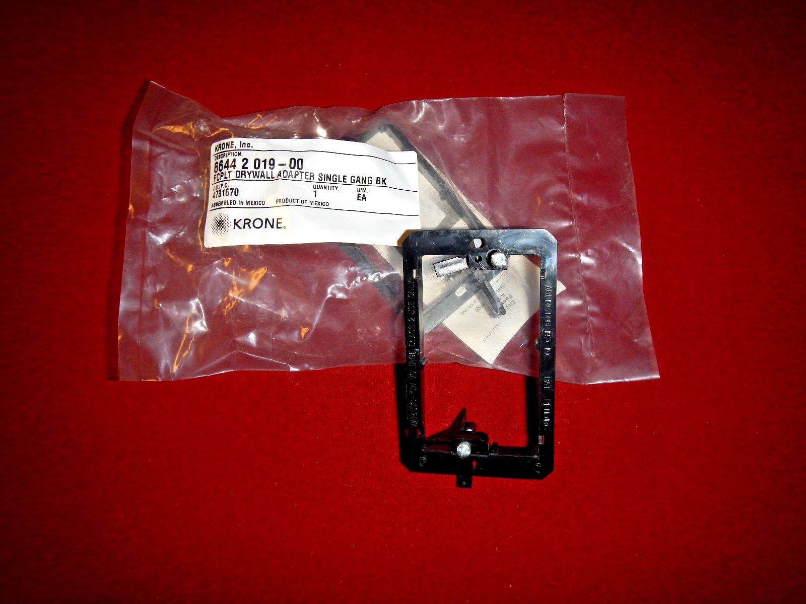 Low Voltage Wall Mounting Bracket,  Single Gang Drywall Mounting Lot of 25 Krone