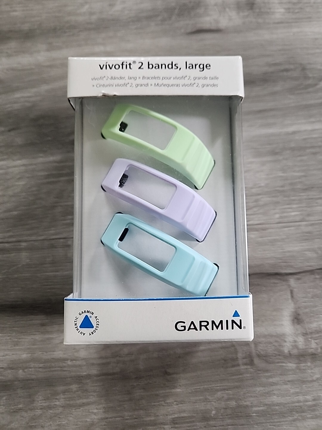 Garmin Vivofit 2 Bands 3 Pack Large Mint/Lilac/Cloud Pastel NEW