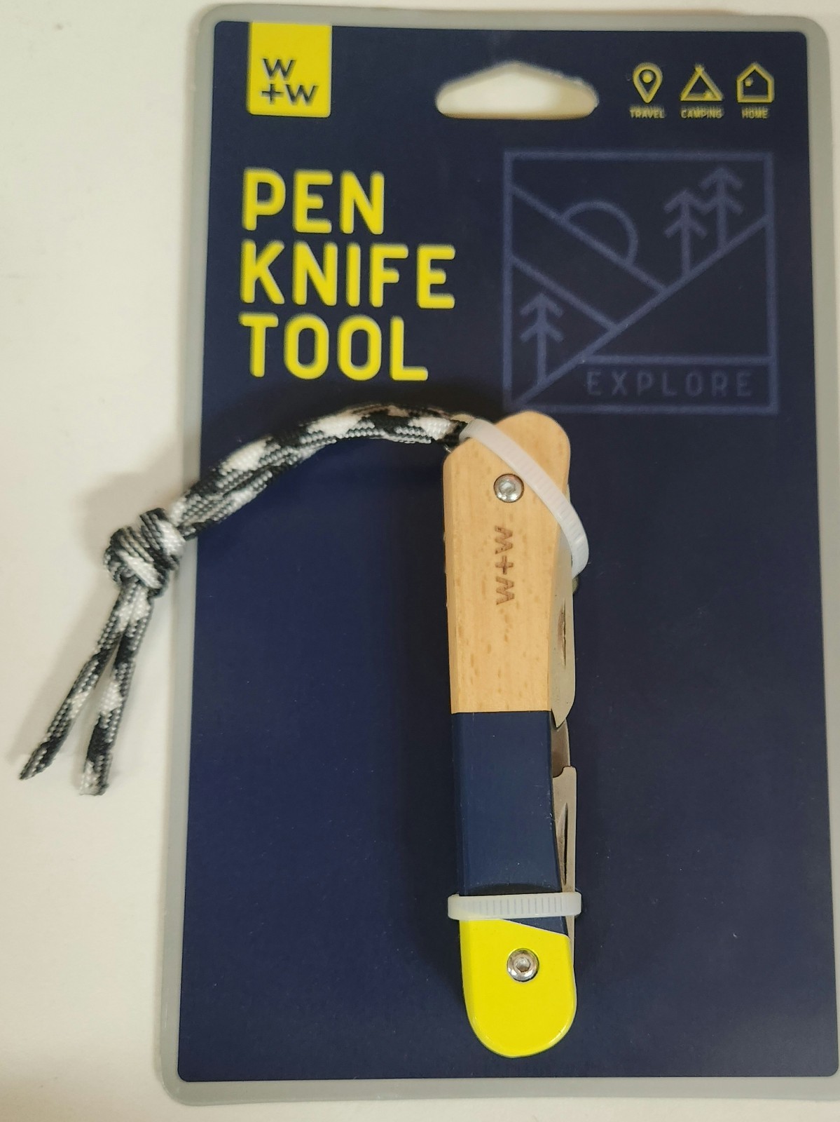 New Wild & Wolf Pen Knife Tool Blade Bottle Opener Can Wood Travel Camping Home