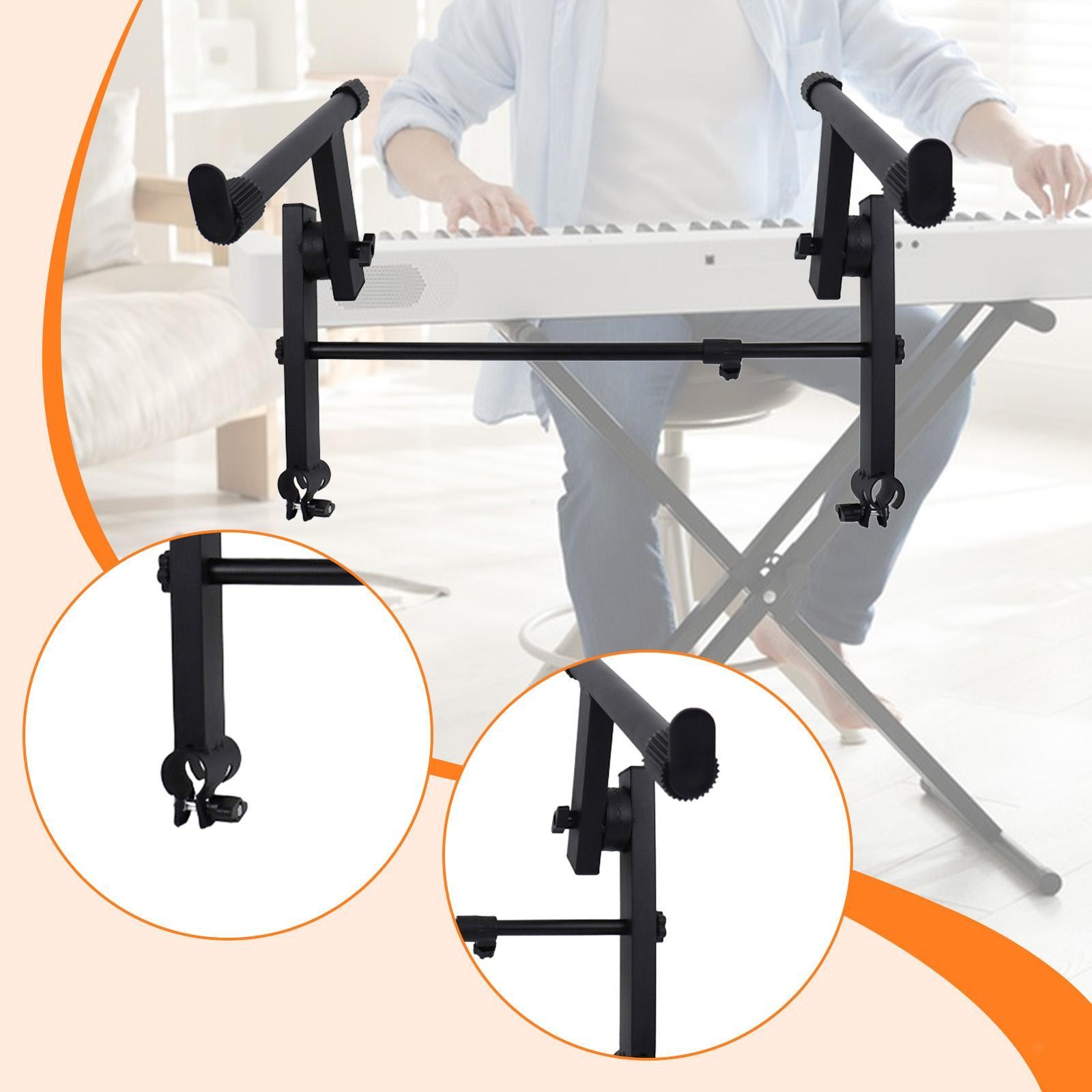 2 Tier Keyboard Stand Electronic Stand Stacking Keyboards Double Braced