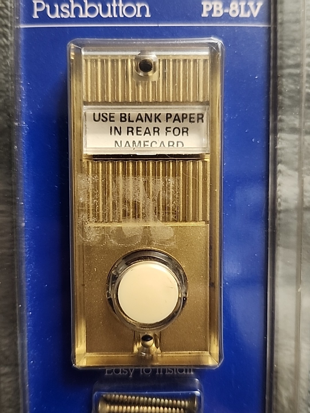 Vintage NuTone PB-8LV Push Lite Electrically Lighted Pushbutton NOS