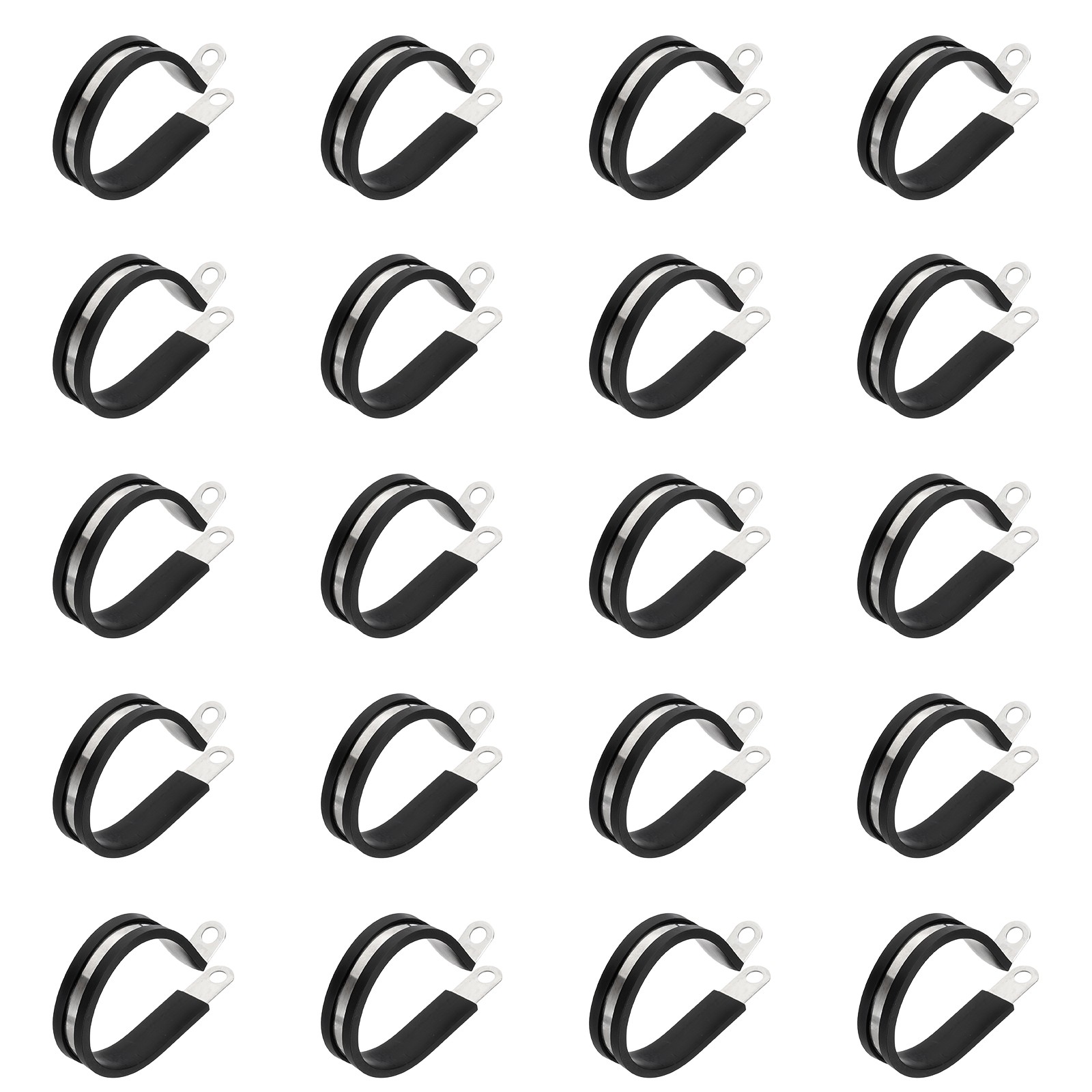 20Pcs 2" Cable Clamps Stainless Steel Conduit Clamp Cable Rigid Pipe Strap