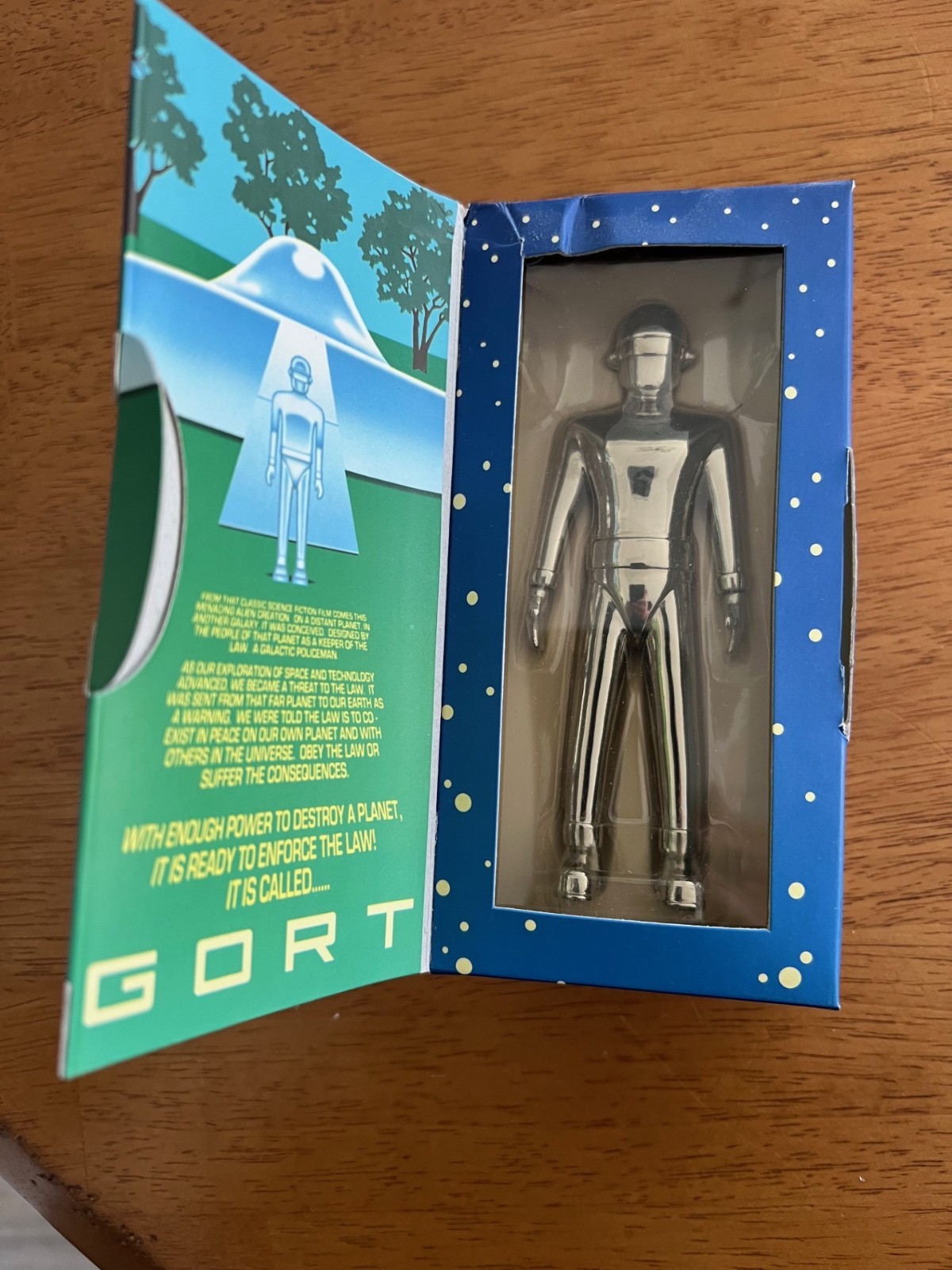 NEW SEALED GORT Special Edition Nickel-Plated Die-Cast Figure Sci-Fi Collectible