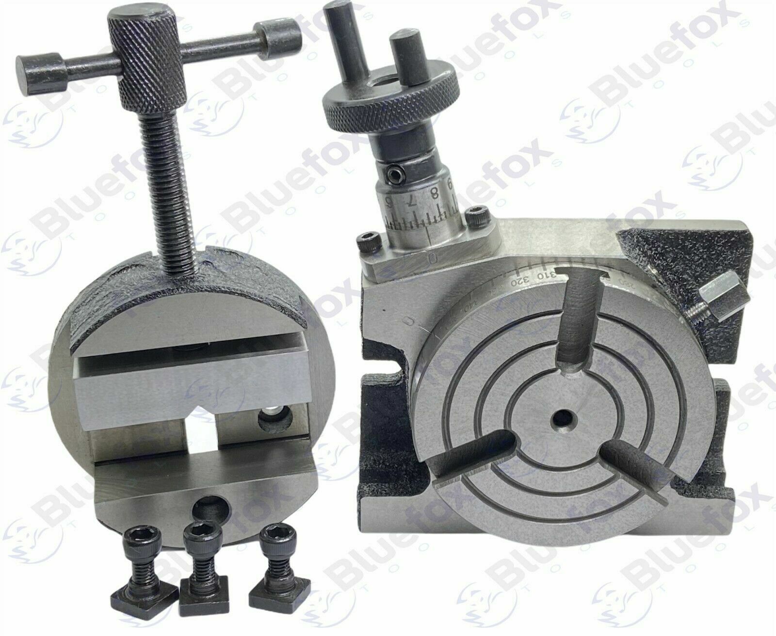 3" ROTARY TABLE 3 SLOTS HORIZONTAL AND VERTICAL & 3" ROUND VICE VISE