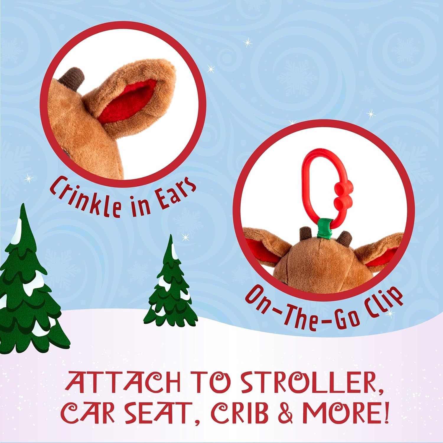 Rudolph The Red-Nosed Reindeer On The Go Teether Developmental Activity Toy, ...