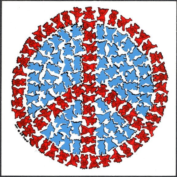 Grateful Dead Decal Sticker Vintage Patriotic Peace Sign Teddy Bears Car Auto