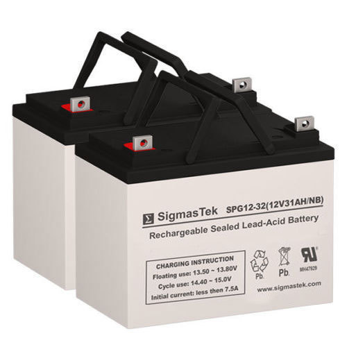 Replacement GEL Battery Set By SigmasTek for Bruno PWC 2300/2310 U1