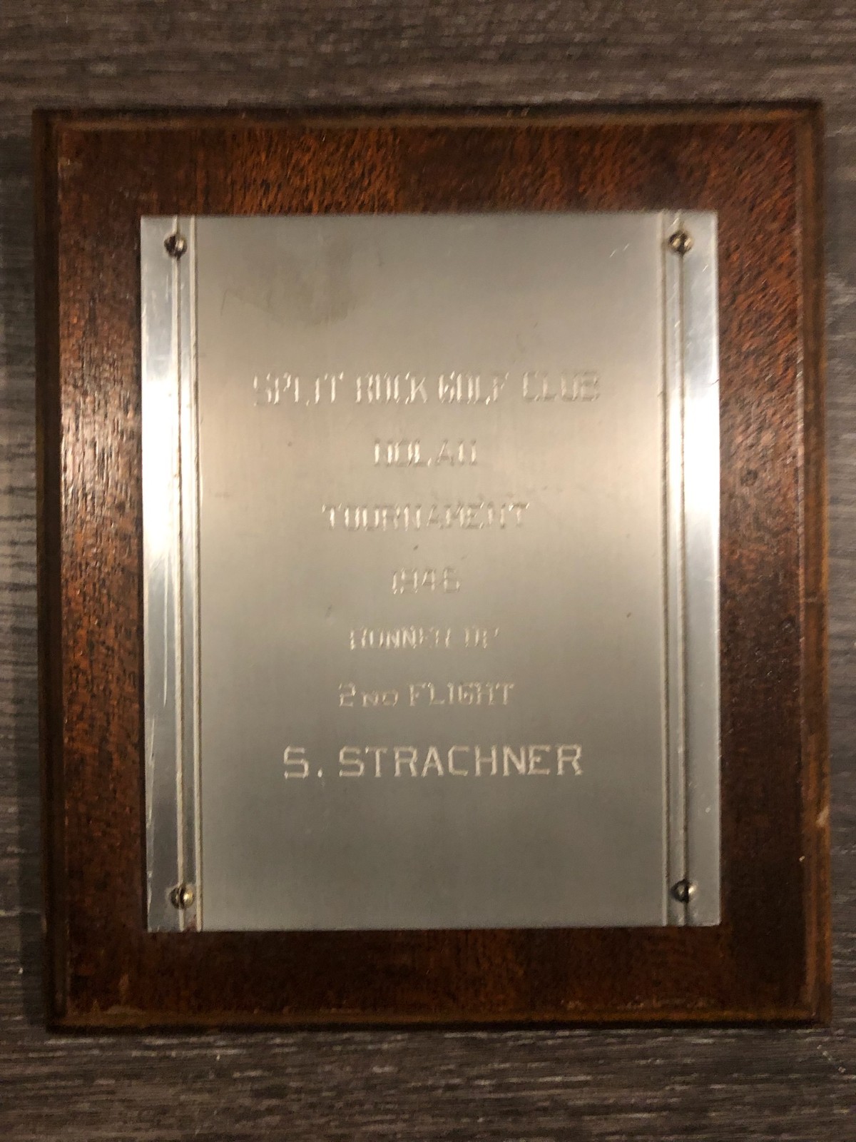 1946 Split Rock Golf Club Plaque
