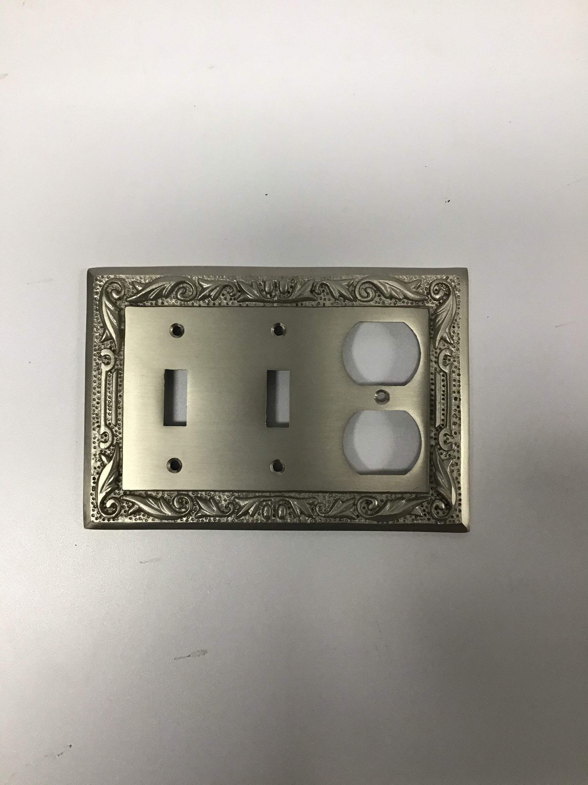 Chrome double light switch cover
