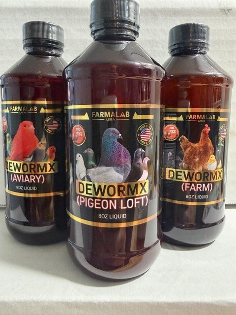 FARMALAB DeworMX COMBO 8oz liquid (aviary-pigeon loft-farm)